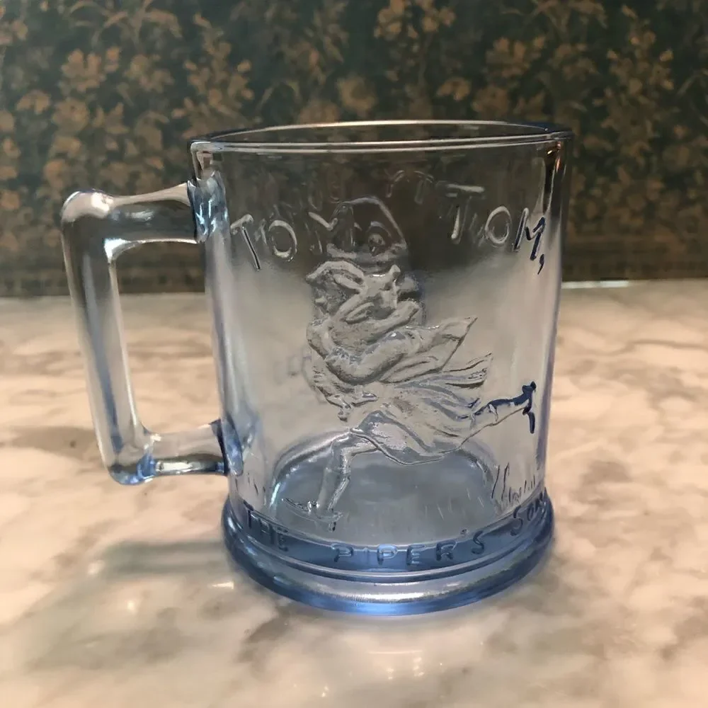 Vintage Humpty Dumpty Nursery Rhyme Glass